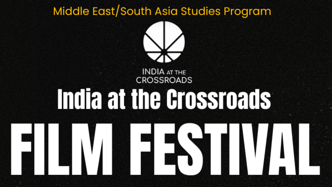 The image shows the title of the event "India at the Crossroads: India Film Festival 2026"